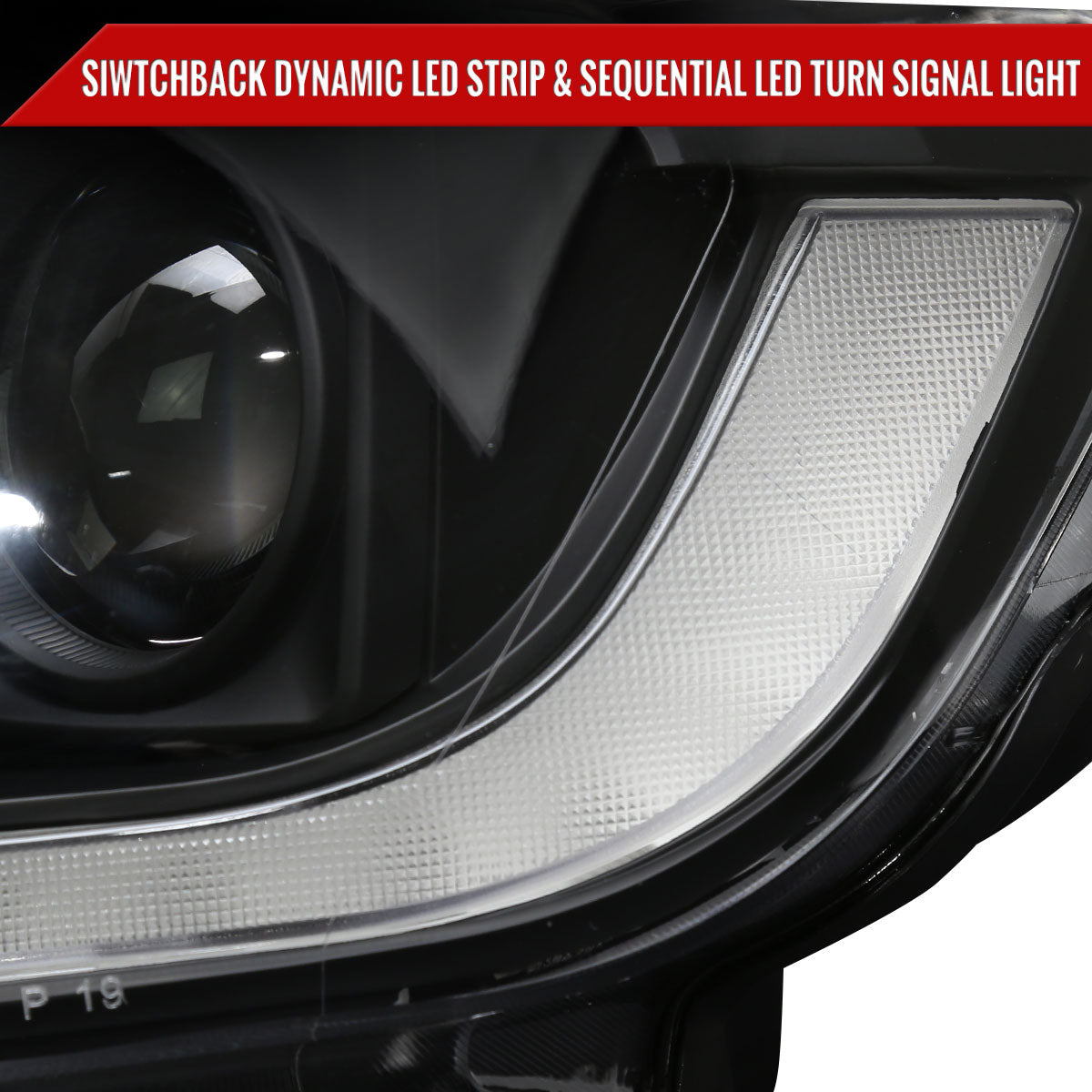 Spec-D 19-22 Ford Ranger SEQ LED Bar Projector Headlights Black
