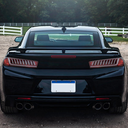Spec-D 16-18 Chevrolet Camaro White LED Bar Tail Light- Red Housing