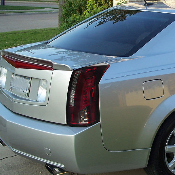 Spec-D 03-07 Cadillac CTS LED Tail Lights Chrome/Red Smoked