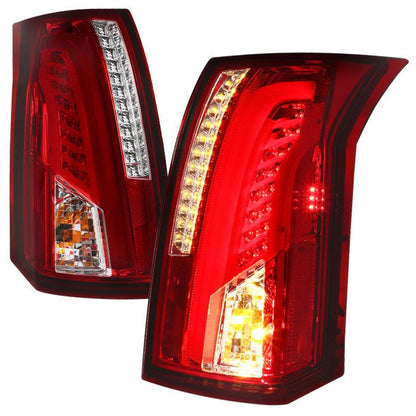 Spec-D 03-07 Cadillac CTS LED Tail Lights Chrome/Red Lens