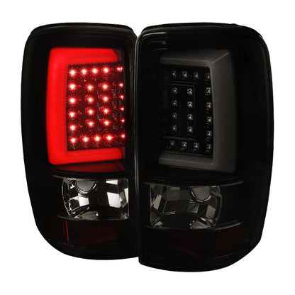 Spec-D 00-06 GMC Denali Tahoe LED Bar Tail Lights Glossy Black Housing