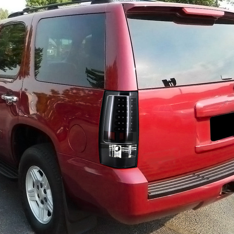 Spec-D 07-14 GMC Sierra Denali Tail Lights LED V2 Matte Black/Clear