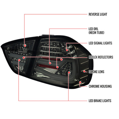 Spec-D 06-08 BMW 323i 325i 328i 330i E90 LED Tail Lights Smoked
