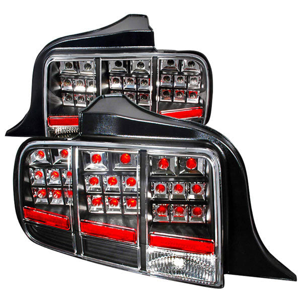Spec-D 05-09 Ford Mustang LED Tail Lights Black