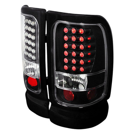 Spec-D 94-02 Dodge Ram 1500 2500 3500 LED Tail Lights Black/Clear