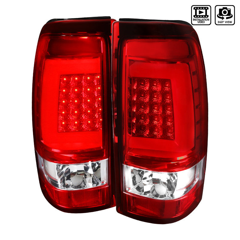 Spec-D 03-07 Silverado GMC Sierra G2 LED Tail Lights Red/Clear