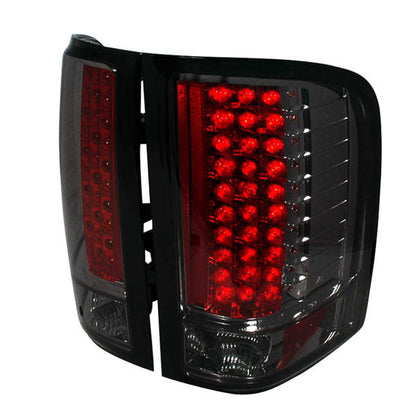 Spec-D 07-14 Chevy Silverado LED Tail Lights Chrome/Smoked