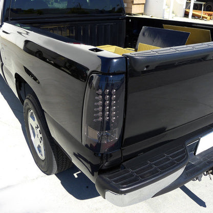 Spec-D 99-02 Chevrolet Silverado LED Tail Lights Black/Smoked