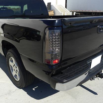Spec-D 99-02 Silverado/99-06 Sierra Tail Lights LED Chrome/Smoked