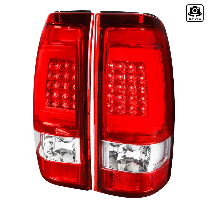Spec-D 99-02 Silverado 99-06 Sierra LED Tail Lights Chrome/Red/Clear
