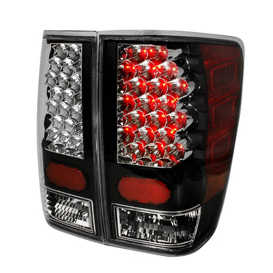 Spec-D 04-15 Nissan Titan LED Tail Lights Matte Black/Clear