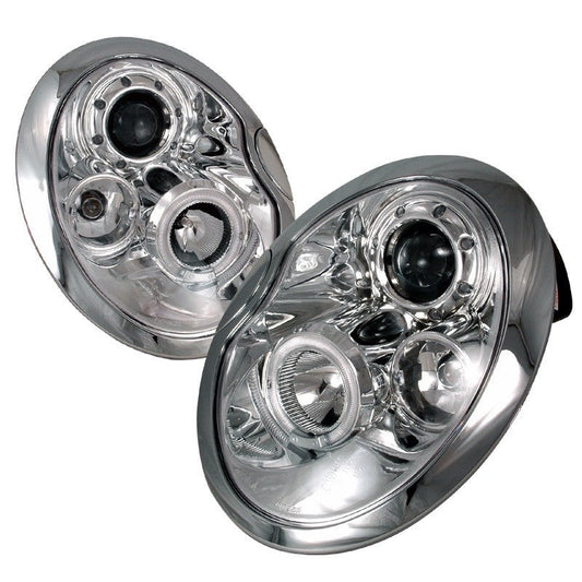 Spec-D 02-06 Mini Cooper Halo Projector Headlights Chrome
