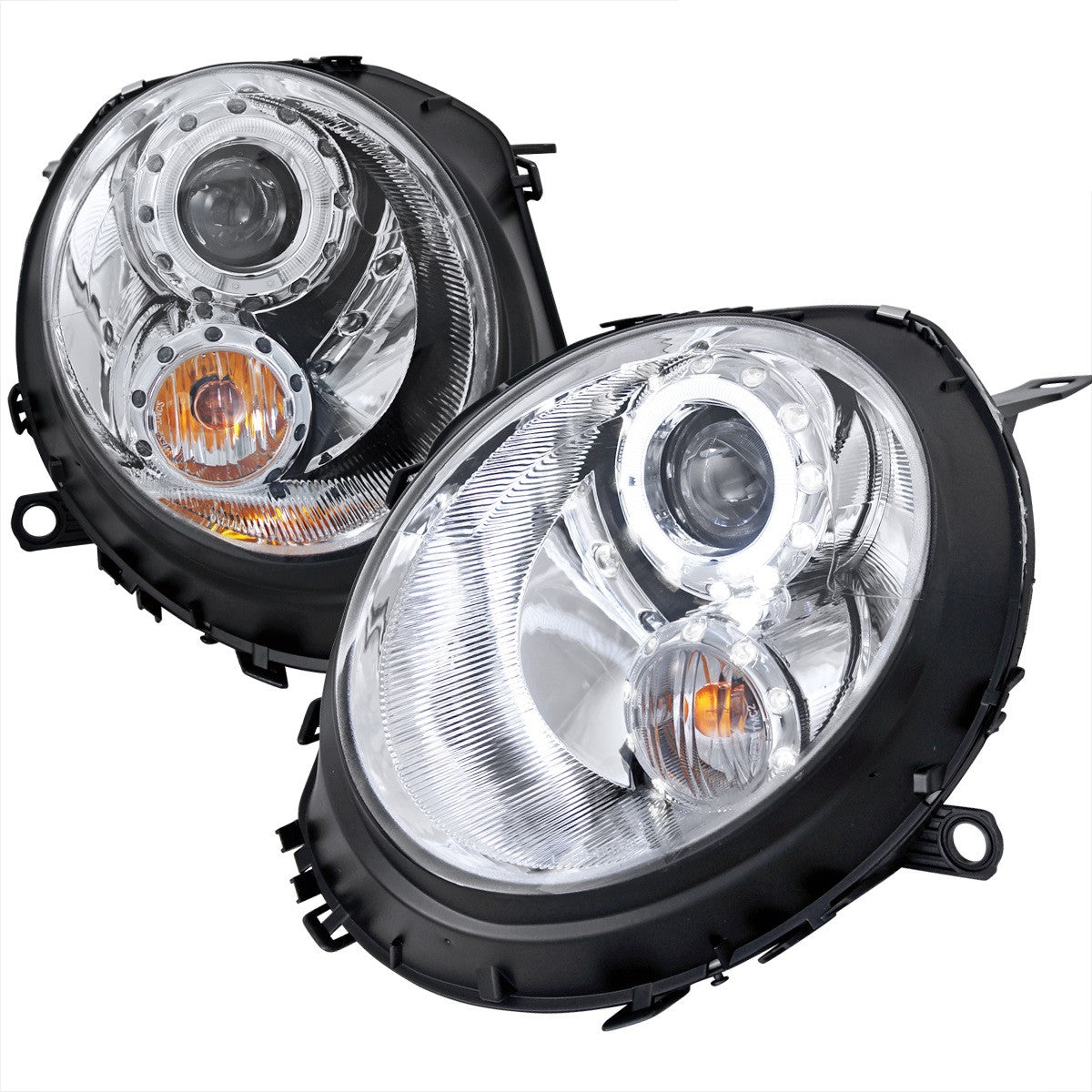 Spec-D 07-15 Mini Cooper Headlights Halo Projector Chrome