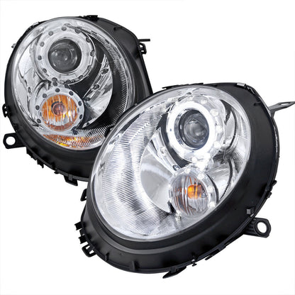 Spec-D 07-15 Mini Cooper Headlights Halo Projector Chrome