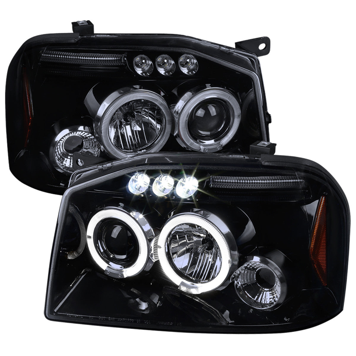 Spec-D 01-04 Nissan Frontier Projector Headlights Black/Smoked