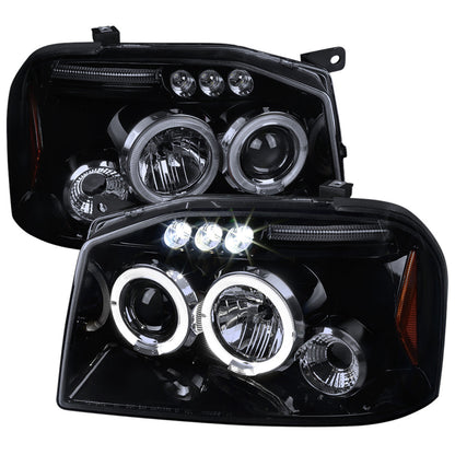Spec-D 01-04 Nissan Frontier Projector Headlights Black/Smoked