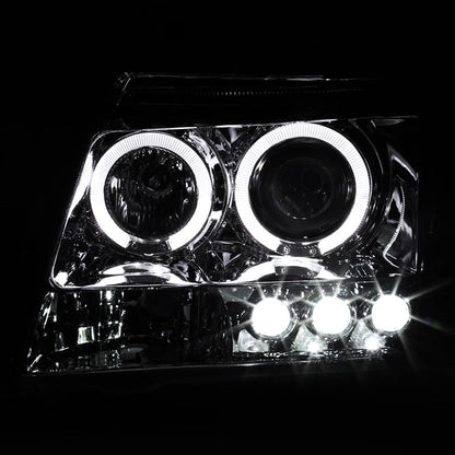 Spec-D 05-15 Nissan Xterra Halo Projector Headlights Chrome