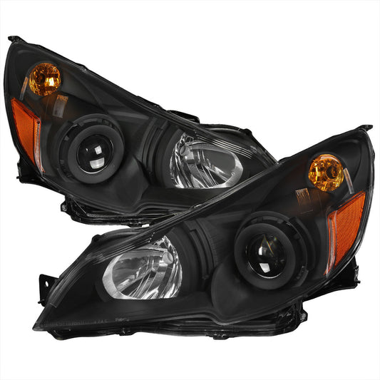 Spec-D 10-14 Outback Legacy Projector Headlights Black/Clear