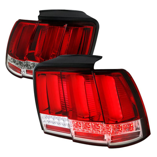Spec-D 99-04 Ford Mustang Facelift SEQ LED Tail Lights Red
