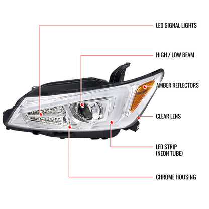 Spec-D 11-13 Scion Tc LED Bar Pro Headlights Chrome