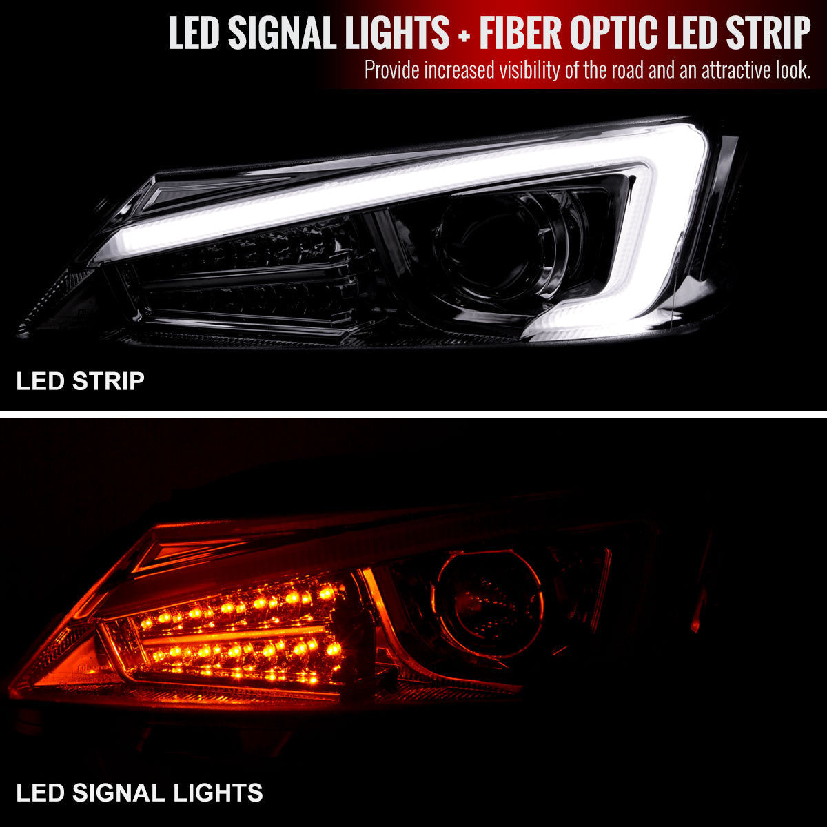 Spec-D 11-13 Scion Tc LED Bar Pro Headlights Chrome