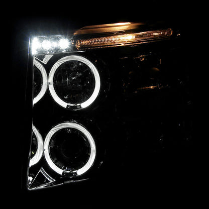 Spec-D 07-10 Chevy Silverado Halo Projector Headlgihts Chrome