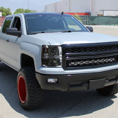Spec-D 14-15 Chevy Silverado 1500 Projector Headlights Smoked