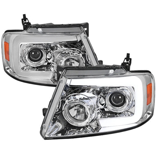 Spec-D 04-08 Ford F150 Lincoln Mark LT Headlights Chrome Sequential