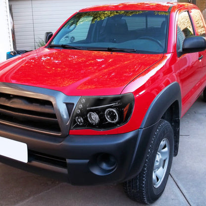 Spec-D 05-11 Tacoma Dual Halo Projector Headlights Black/Smoked