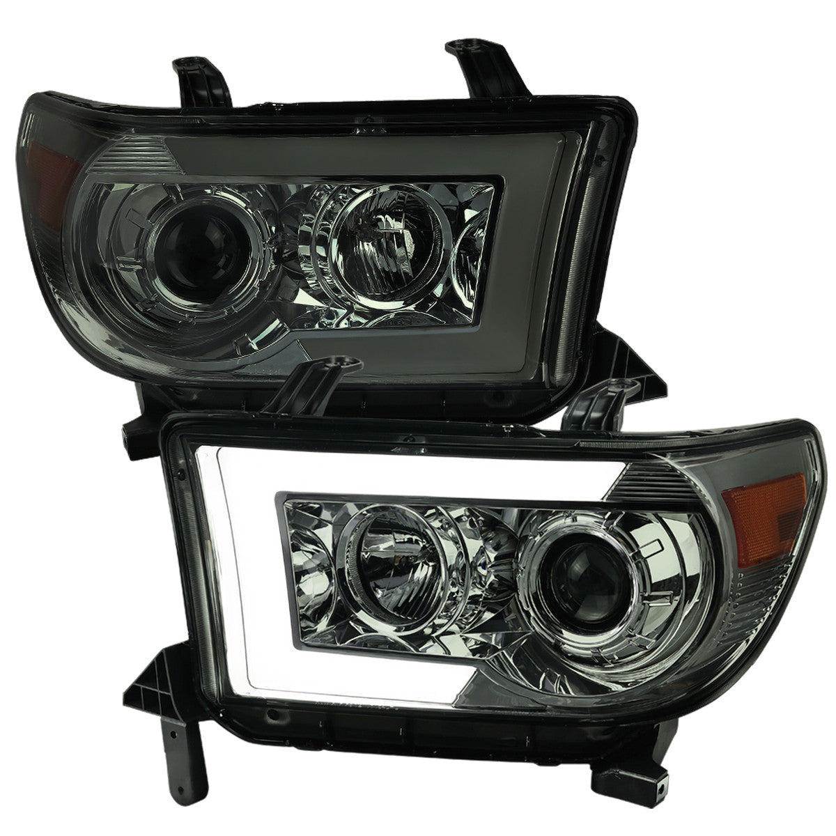 Spec-D 07-13 Tundra 08-17 SEQuoia Pro Headlights SEQ Chrome SM