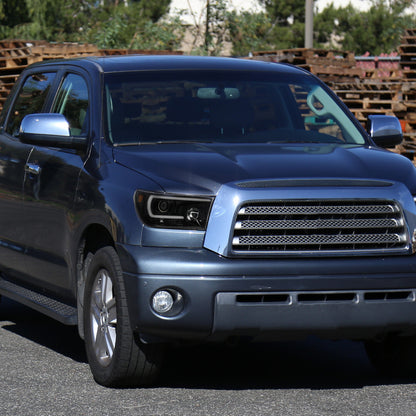 Spec-D 07-13 Tundra/08-17 Sequoia Headlights LED C-Bar Black