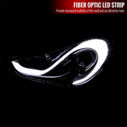 Spec-D 12-17 Veloster Sequential LED Headlights Black/Smoked