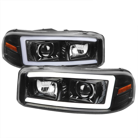 Spec-D 00-06 Yukon Denali LED Bar Projector Headlights Black