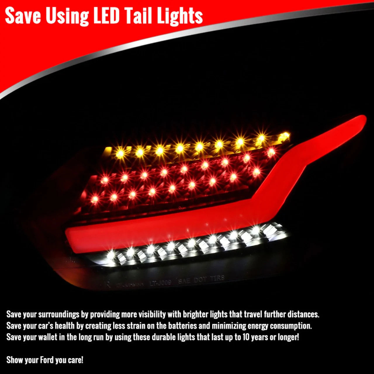 Spec-D 15-19 Ford Focus Hatchback LED Tail Lights Chrome/Clear
