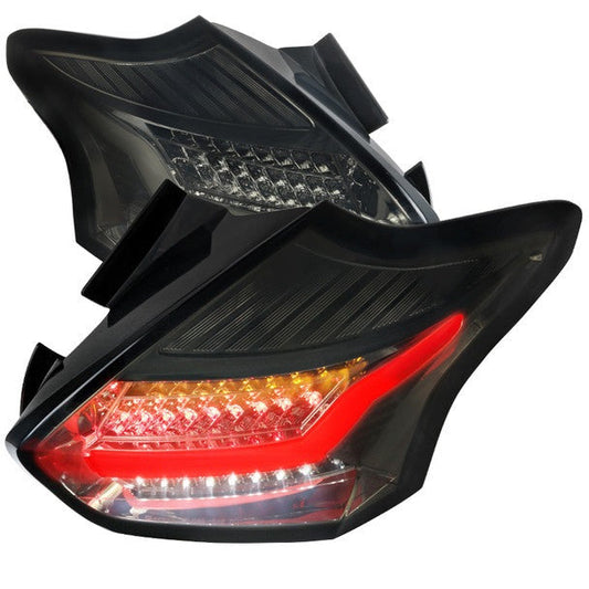 Spec-D 15-19 Ford Focus hatchback LED Tail Lights Smoked