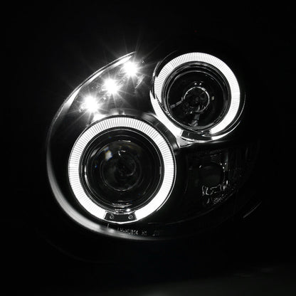 Spec-D 02-03 Subaru Impreza Halo Projector Headlights Black
