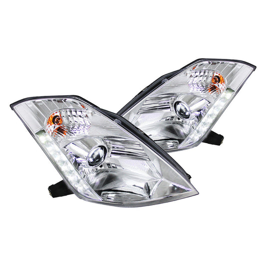 Spec-D 03-05 Nissan 350Z Headlights Projector Chrome/Clear