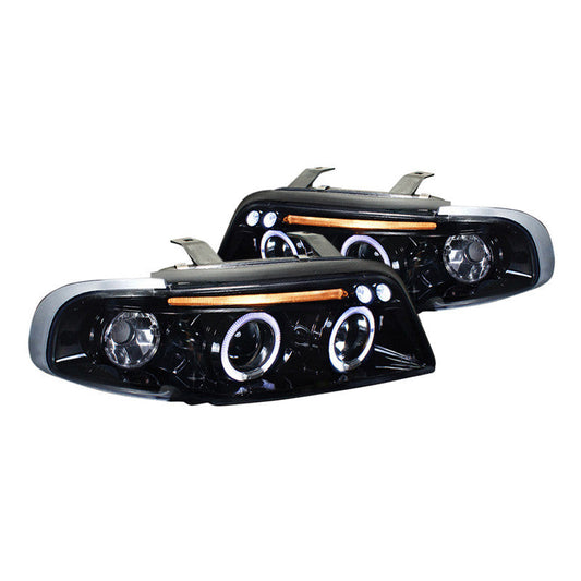 Spec-D 96-99 Audi A4 Projector Black Headlights Smoked Lens
