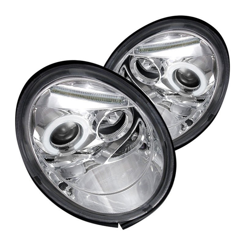 Spec-D 98-05 VW Beetle Halo Projector Headlights Chrome