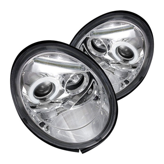Spec-D 98-05 VW Beetle Halo Projector Headlights Chrome