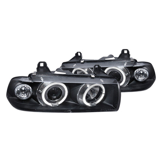 Spec-D 99-05 BMW 3 Series E36 Projector Headlights 1PC Matte Black/Clear