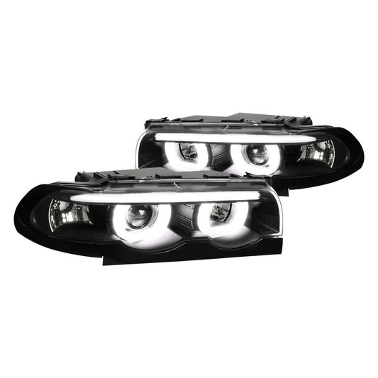 Spec-D 95-01 BMW E38 7 Series Projector Headlights Black