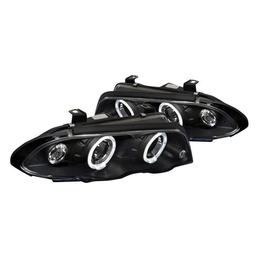 Spec-D 99-01 BMW E46 3 Series Sedan Headlights Halo Projector Black