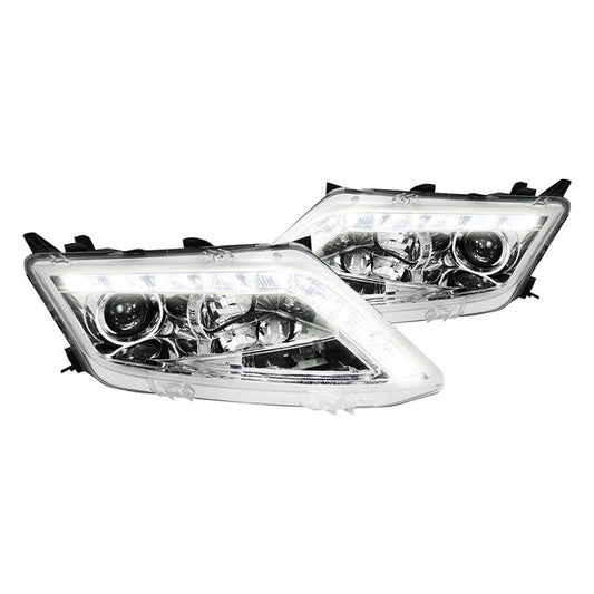 Spec-D 10-12 Ford Fusion Headlights Projector Chrome/Clear