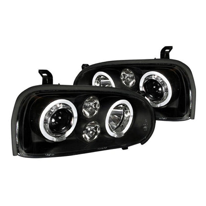 Spec-D 93-98 VW Golf Cabrio Halo Projector Headlights Black