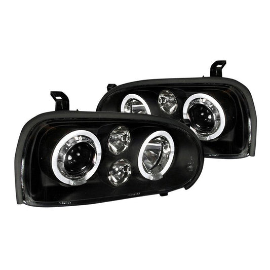 Spec-D 93-98 VW Golf Cabrio Halo Projector Headlights Black