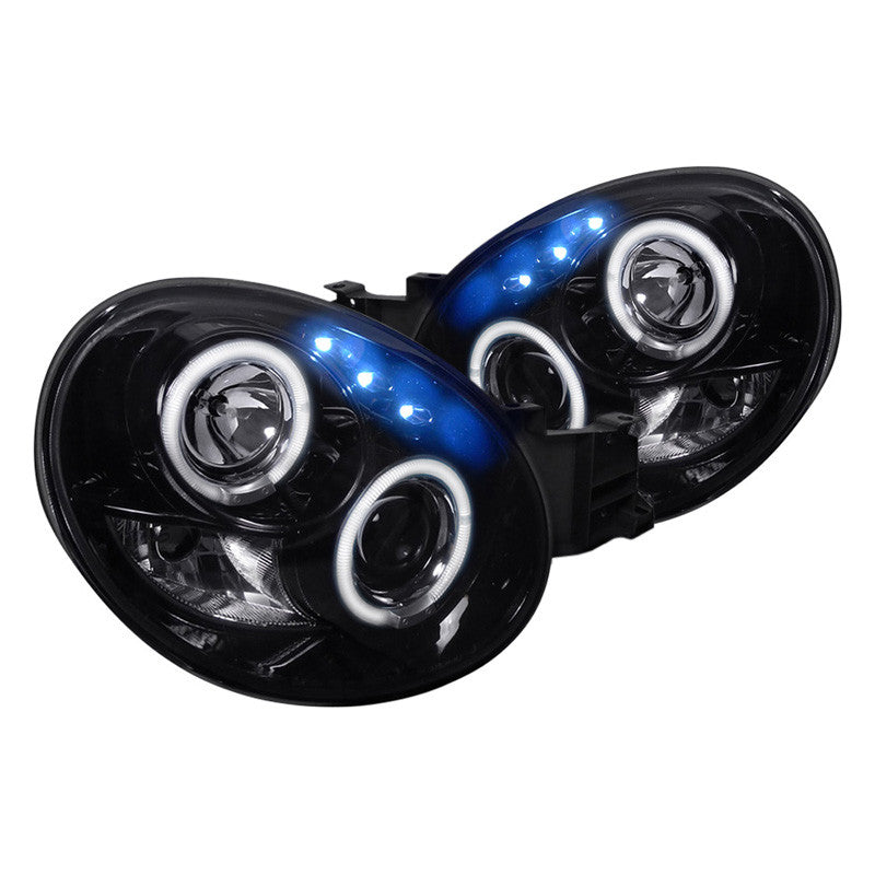 Spec-D 02-03 Subaru WRX Headlights Dual Halo Projector Black/Smoked
