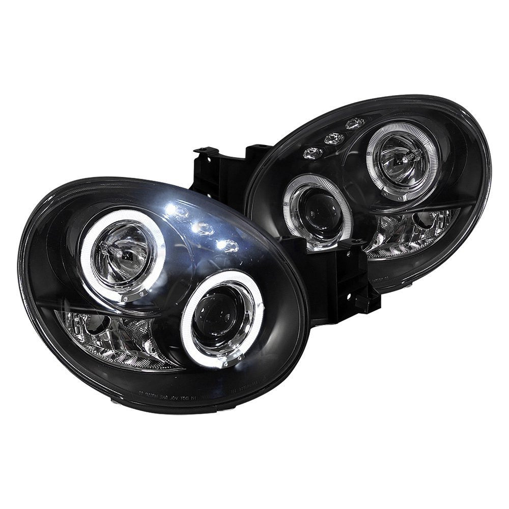 Spec-D 02-03 Subaru Impreza Halo Projector Headlights Black