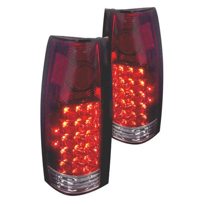 Spec-D 88-00 Chevy Silverado GMC Sierra LED Tail Lights Red