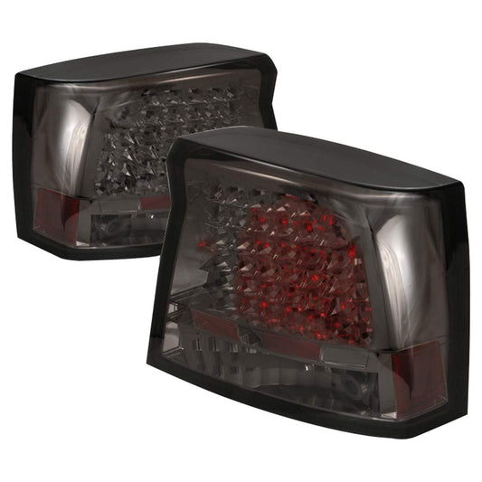 Spec-D 05-08 Dodge Charger LED Tail Lights Chrome/Smoked